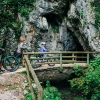 Family cycling in Savinja Valley